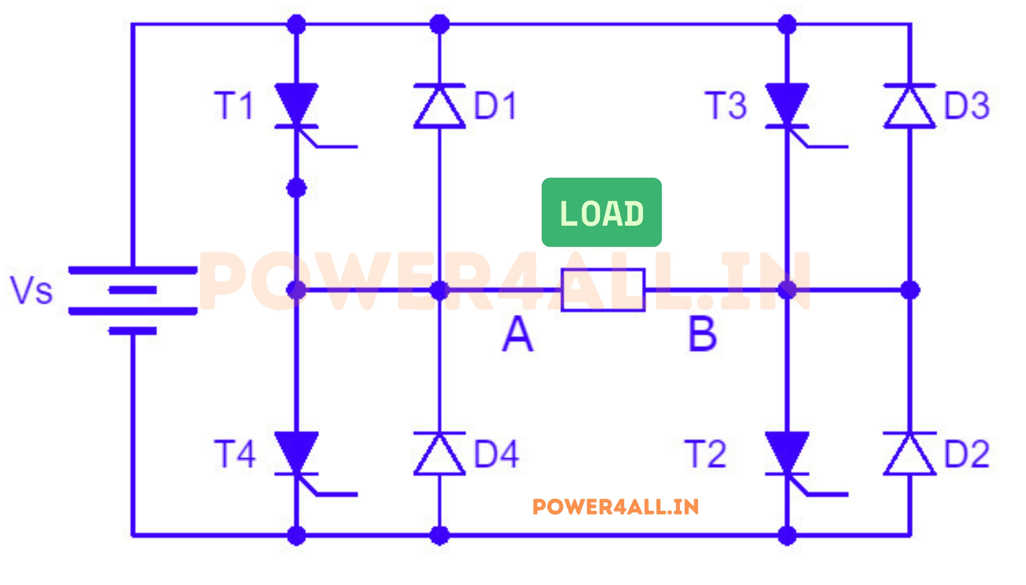 Single-Phase-Full-Bridge-Inverter-Circuit