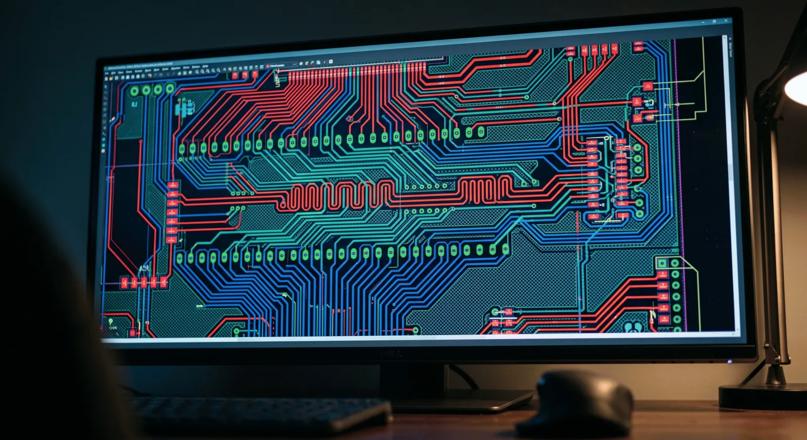 Multilayer PCB routing with controlled-impedance traces on screen during layout