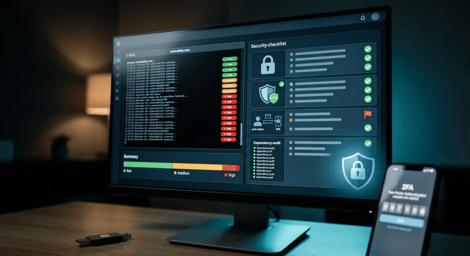 Application security hardening — code audit, vulnerability scan, and penetration testing for a web and app product
