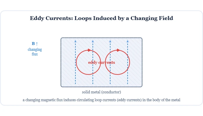 Eddy currents circulating loops induced by a changing magnetic field diagram – Topics | Power4All