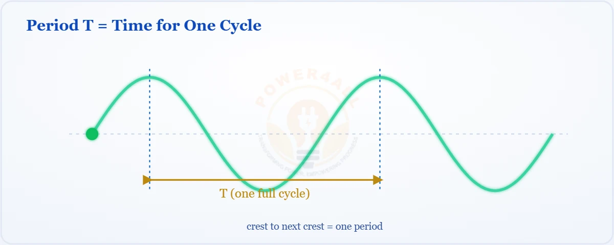 Period of one cycle on a sine wave – Topics | Power4All